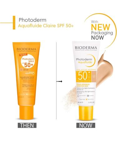 Bioderma Photoderm Aquafluide Light SPF 50+ Tinted Moisturiser and Sunscreen for Sensitive Skin 40ml - Buy Online on GoSupps.com