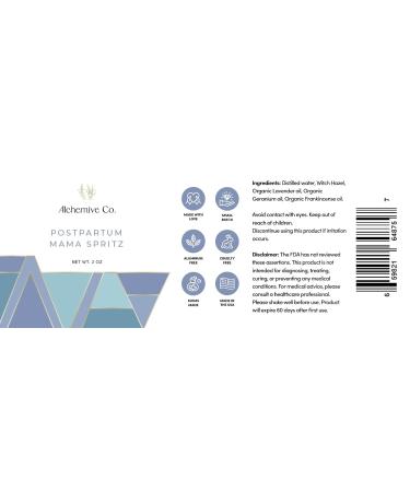 Mama Spritz Postpartum Perineal Spray | Witch Hazel & Essential Oils for Cooling Comfort | 2 oz Feminine Care - Buy Online on GoSupps.com