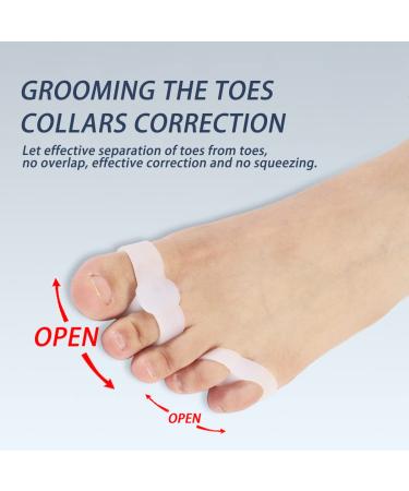 YUTTTPL 8 Pcs Toe Separators with 2 Loops Big Toe 2 Little Toe Corrector Toe Straighteners Hallux Valgus Correction Gel Toe Separator for Bunion Pain and Overlapping Toe Reduce Pain and Rubbing - Buy Online on GoSupps.com