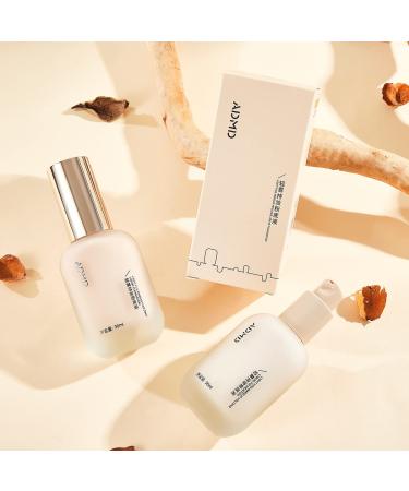 Hydrating Waterproof and Light Long Lasting Foundation, ADMD Light Fog Makeup Holding Liquid Foundation - Moisturizing and Concealing, Brightening and Oil Control (White+Natural Color)
