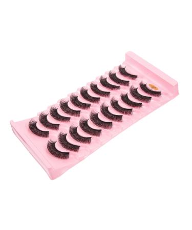 KOMBIUDA 10 Pairs Fake Eyelashes Rabbit Clothes for Rabbits Nail Display Stand Fluffy Eyelash Artificial Lashes Fake Lashes False Eyelashes Natural Strip Lashes Dense Fiber 7d Extend