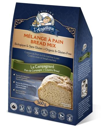 Cuisine L' Angelique Gluten-Free & Organic Le Campagnard Bread Mix 360g Le campa 360 g (Pack of 1)