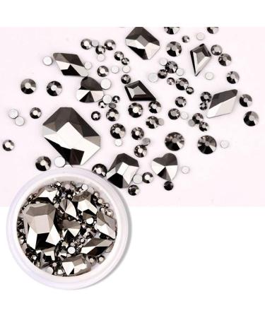 Women Diamond Gems 3D DIY Nail Decoration Crystal Nail Rhinestones Flat Bottom Crystal(02) style2