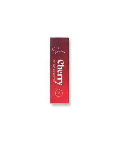 Souvenir Water Based 2-in-1 Lip and Cheek Tint | Vivid Colour Lip and cheeks Stain with Moisturising & Non-sticky Finish | Weightless & Natural Scented. (Cherry Punch)