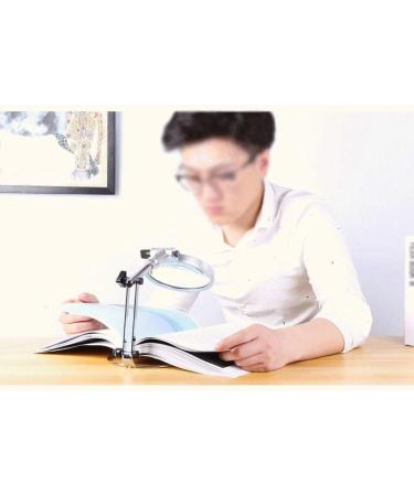 Magnifier Desk Flexible Magnifying Loupe Glass Lighted Magnifier Lamp for Reading Hobbies Crafts Workbench Needlework Jewelry Design - Buy Online on GoSupps.com