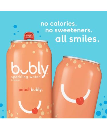 Bubly Sparkling Water peachbubly 355 mL Cans 12 Pack Peach Sparkling Water - Buy Online on GoSupps.com