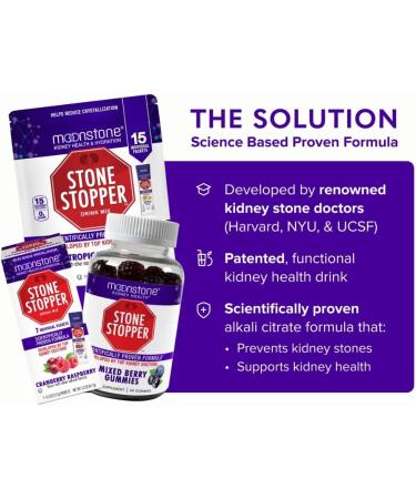 Moonstone Kidney Stone Stopper Outperforms Chanca Piedra & Kidney Support Supplements 15 Day Supply - Wild Berry - 6.5 Oz - Buy Online on GoSupps.com