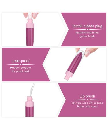 10Pcs CAIYA 8ml Empty Lip Gloss Tubes with Rubber Stoppers - Pink - DIY Lip Balm Bottles for Beauty Makeup - Buy Online on GoSupps.com