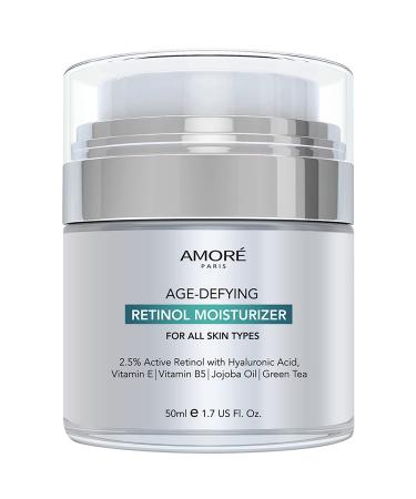 Retinol 2.5% High Potency Anti-Aging Moisturizer Cream (1.7 Fl. Oz.) Silver