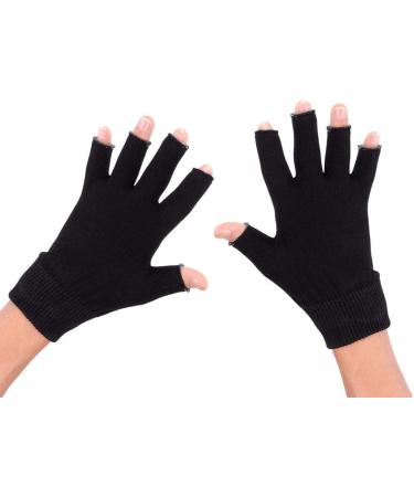 FOMIYES 1 Pair Black Gel Moisturizing Hand Gloves Black Fingerless Gloves Moisturizing Gloves Spa Gloves Whitening Glove Hydrating Glove Mositurizing Glove Gel Gloves Simple Apparel - Buy Online on GoSupps.com