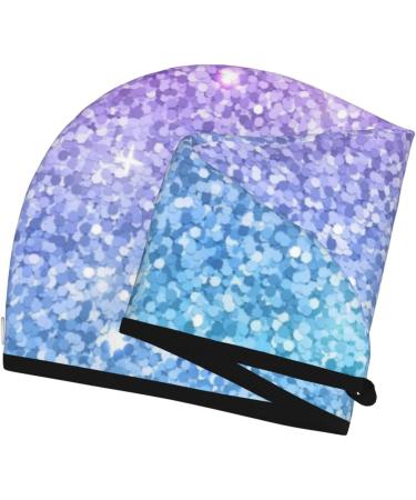 Multicolor Glitter Microfiber Hair Towel - Super Absorbent Coral Velvet Quick Dry Wrap for Long Curly & Thick Hair - Buy Online - Buy Online on GoSupps.com