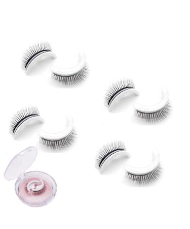 Glazy Boo False Eyelashes Glazy Boo False Eyelashes No Glue Glazy Boo Eye Lashes Reusable Adhesive Eyelashes Reusable Self Adhesive Eyelashes Natural Look Natural 4pcs