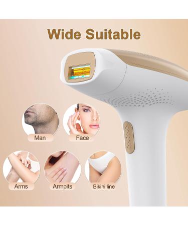 Yachyee 999,999 Flashes Laser Hair Removal Device for Women and Men - Permanent Painless IPL At-Home Hair Removal for Face, Armpits, Legs, Arms, Bikini Line - Includes Goggles (Gold) - Buy Online on GoSupps.com