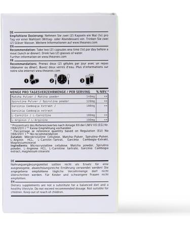 Buy Theanex Original Formula 2024 - Matcha Spirulina L-Carnitine L-Arginine & Garcinia Cambogia - 120 Capsules - International Shipping - Buy Online on GoSupps.com