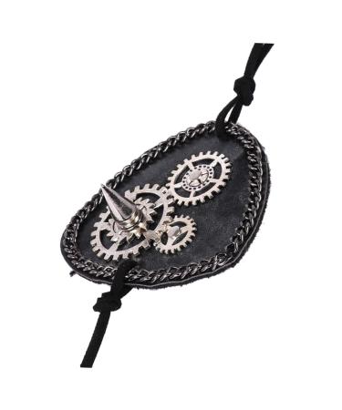 Beaupretty Halloween Eye Mask prom props gear clock decoration eye mask single eye mask eye patch Masquerade eye mask Decor Blindfold halloween apparel Eye Mask Halloween M Black