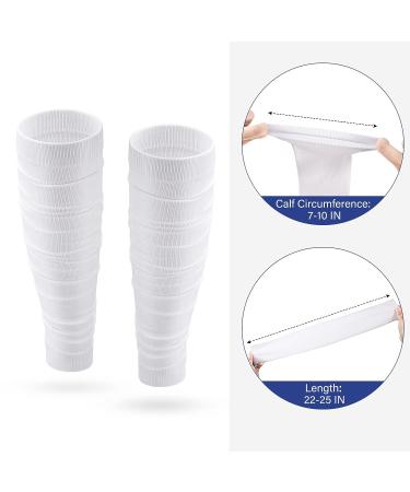 Kasyat Calf Compression Sleeve for Men & Women | Soccer Leg Support Sock | White - Buy Online on GoSupps.com