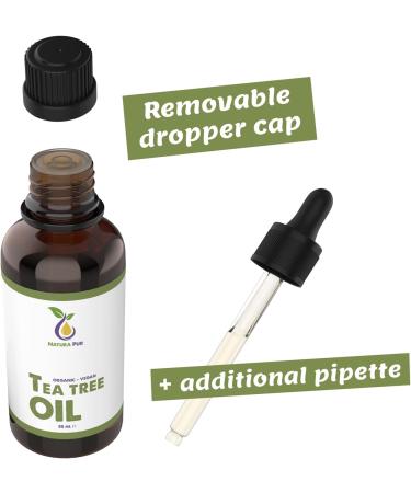 Organic Tea Tree Oil 50ml - Pure Australian Essential Oil for Acne Treatment & Skin Inflammation - Buy Online on GoSupps.com