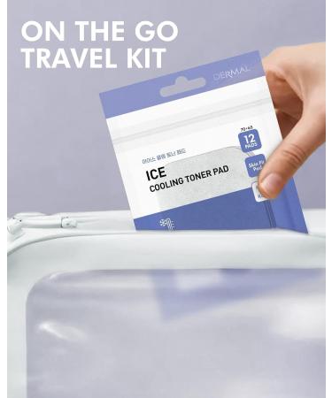 DERMAL 6 Types Toner Pad Trial Kit Portable Travel Combo Set - Ice Cooling Collagen Retinol Madecassoside Tea Tree Vitamin Korean Face Toner Pads 12 Pads x 6 Pack - Buy Online on GoSupps.com
