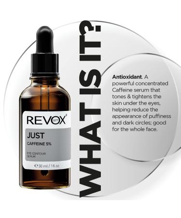 REVOX B77 JUST Eye Contour Serum - 5% Caffeine - 30ml - Reduces Pigmentation & Puffiness - Day/Night Treatment - Buy Online on GoSupps.com
