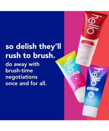 hello Variety Fluoride Kids Toothpaste, Anticavity Natural Flavors Gluten Free - Unicorn & Strawberry & Dragon - 4.2 Oz - PAck Of 3 - Buy Online on GoSupps.com