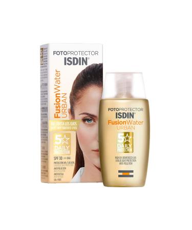 ISDIN Fusion Water Urban SPF 30 Photoprotector | Ultra-light sun protection for daily use in urban environments | 50ml