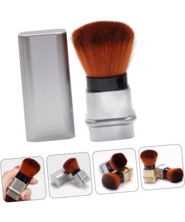 nail dust brush foundation makeup nail cleaner brush bronzer blush revolution kabuki brush powder brush multi-use makeup brush retractable makeup makeup tool travel 8.2x3.3cm Silver - Buy Online on GoSupps.com
