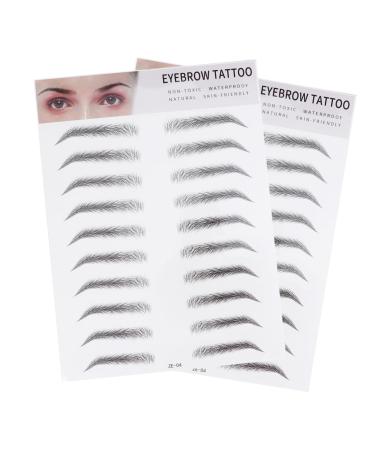 NOLITOY Make Up Kit 2pcs 3d Eyebrow Stickers Suits Shaping Stickers Artificial Eyebrow Make up Transfer Stickers Women's
