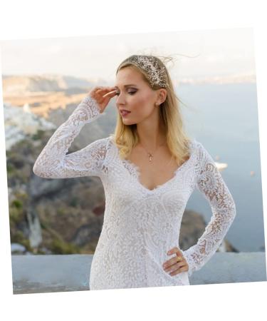 DOITOOL Braided Pearl Hair Comb Pearl Bridal Headpiece Diamond Headpiece Comb Clip for Decoration Rhinestone Barrettes Styling Comb Tiara Bridal Hair Comb White Wedding Bride Abs Hair up - Buy Online on GoSupps.com