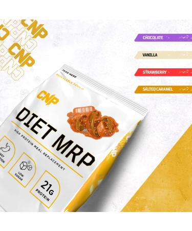 CNP Professional Diet MRP Low Calorie Meal Replacement 975g Vanilla with FREE Fatloss Capsules - 21g Protein, Digezyme, Vitamins & Minerals - Buy Online on GoSupps.com