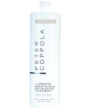 Peter Coppola a-Keratin Smoothing & Refinishing Treatment - Semi-Permanent - Improved Formula Enriched with Shea Butter - Nourishes  Repairs  Shields the Hair - Formaldehyde-Free  Aldehyde-Free (24 Ounce)