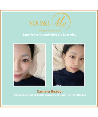 YoungMe Soothing Glam Facial Sheet Mask - 12 Sheets | Korean Skincare for Sensitive & All Skin Types - Deep Hydration & Soothing Care - Buy Online on GoSupps.com