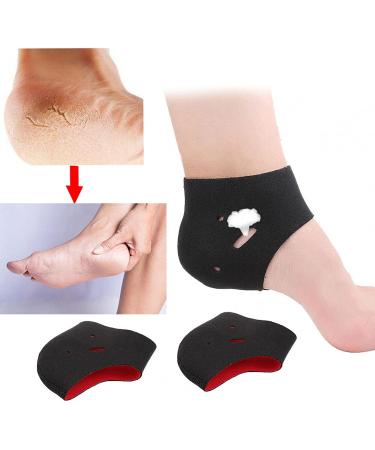 2 pair unisex moisturizing heel socks spa socks for cracked dryness foot skin care protectors adjustable breathable for heel pain dry cracked heel.