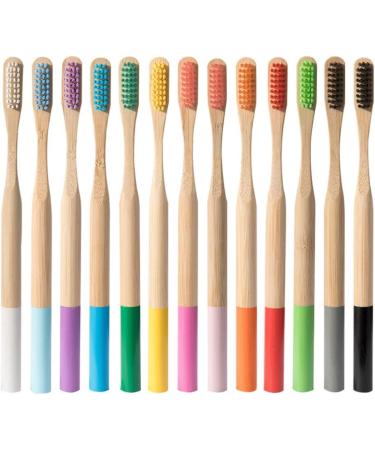 SOLUSTRE 4 Pack Bamboo Toothbrushes - Eco-Friendly Travel Toothbrushes for Sustainable Oral Care - Buy Online on GoSupps.com
