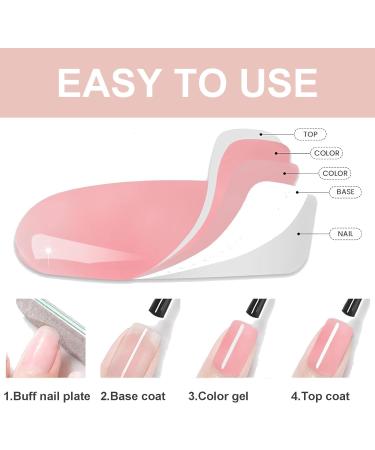 Nude Pink Nail Polish Jelly Pink Translucent Nude Pink Nail Varnish Long Lasting Nude Gel Nail Varnish Pink Sheer Jelly Gel Nail Polish for DIY Nail Art Clear Gel Nail Polish for Girls - Buy Online on GoSupps.com