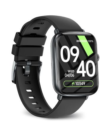 Proyoo Fitness Tracker Waterproof Smartwatch with Heart Rate Blood Oxygen Monitor Fitness Watch with Sleep Tracking Step Calories Counter for Women Men Black