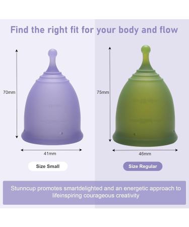Soft Menstrual Cup - Medical Grade Silicone | Reusable & Comfortable | BPA Free - Wear for 12 Hours (Small Violet - Buy Online on GoSupps.com