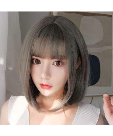 BGHJUE Wig female long hair clavicle hair shoulder short hair long hair natural full head round face short curly hair