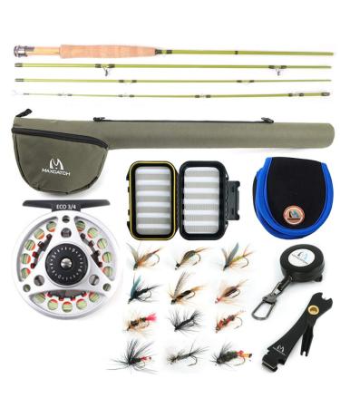 M MAXIMUMCATCH Maxcatch Ultra-Lite Fly Rod for Stream River Panfish/Trout Fishing 1/2/3 Weight and Combo Set Available Ultra-lite Rod Combo 6'6'' 2wt 4pcs