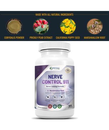Nerve Control 911 - Natural Plant-Based Nerve Health Supplement (60 Capsules) - Buy Online on GoSupps.com