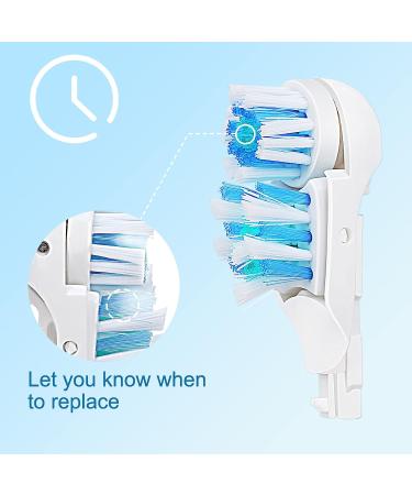 Sensitive Electric Toothbrush Heads (4 Count) for Braun Oral B - Dual Clean Rotation, Cross Action Power - Buy Online on GoSupps.com
