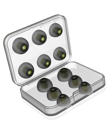 Stevlogs 12PCS/Set Memory Foam Sponge Ear earplug earplugs Replacement in-Ear Tips Earplugs Cushion Compatible with in-Ear Earphone Black Silcone Black&silcone