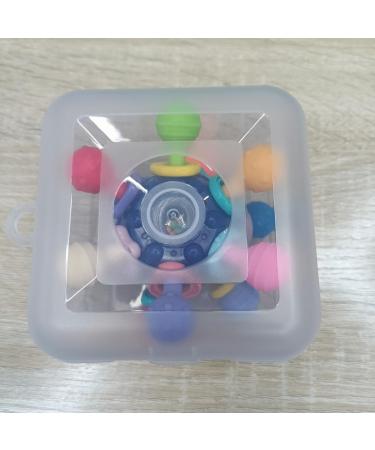 Vanmor Baby Teether Toy | Sensory Chew Teething Ball Rattle | Montessori Grasping Activity | 0-6 Months | Blue - Buy Online on GoSupps.com
