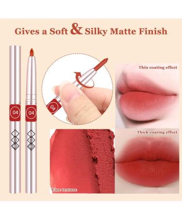 Matte Lip Pencil Lipstick Waterproof Lip Liner Pencil Set Long Lasting Waterproof and Matte Gift for Girls - Buy Online on GoSupps.com