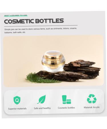 VINTORKY Cream Bottle Cream Sub Jar Multipurpose Sub Container Lotion Container Empty Cosmetic Clear Cosmetic Jar Pot Jar Travel Acrylic Bottle Body Empty Bottle Sample Box 7.1X6X6CM Golden - Buy Online on GoSupps.com