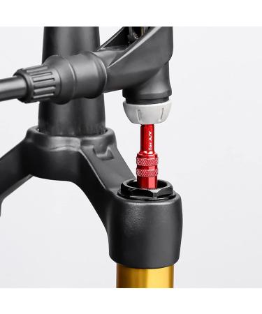 Aluminum Alloy Bike Front Fork Valve Adapter | Bicycle Fork Inflatable Valve Converter Nozzle Accessory - Black - Buy Online on GoSupps.com