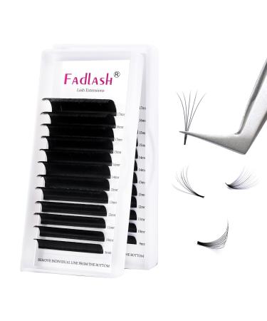 Fadlash Easy Fan Lashes D Curl 0.03 9-17mm Mixed Length Russian Lashes Natural Look Self Fanning Eye Lashes Automatic Blooming Russian Eyelashes Extensions(0.03-D-917) 9-17 mm 0.03-D