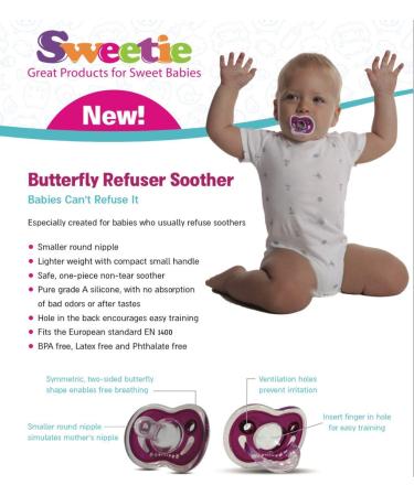 Refuser All Silicone Pacifier 2-Pack - Blue - Buy Online on GoSupps.com