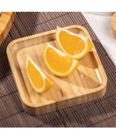 Serving Serving Trays Fruit Dessert Cake Snack Candy Platter Wooden Bamboo Bowls Organization Kitchenware 11*11cm - Buy Online on GoSupps.com