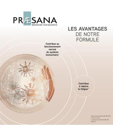 PRAESANA - Immunity - Optimizes Immune Defenses - Dietary Supplement - 3 Capsules/day - 30 Day Program - Made in France - Buy Online on GoSupps.com