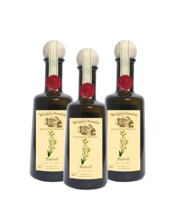 Wasgau lmhle - Organic rapeseed oil - 3 x 500ml - cold pressed natural 3 x 500 ml